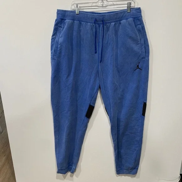 Jordan Dri-FIT Blue Fleece Sweatpants Mens 3XL Joggers Jumpman Logo DA9858 - Picture 1 of 10